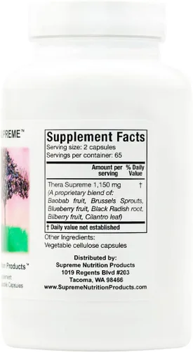 Miniatura 3 de Supreme Nutrition Thera Supreme, 130 cápsulas vegetarianas combinadas de hierbas puras