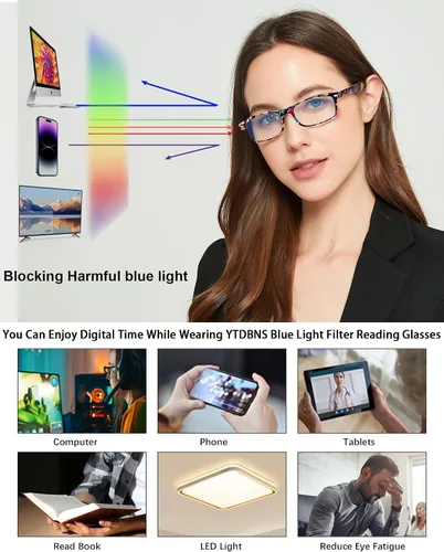 Miniatura 7 de Lentes de lectura elegantes para mujer, lectores con bloqueo de luz azul, anteojos para mujer, tramposos