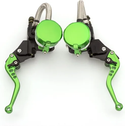 Miniatura 14 de Universal 7/8 "0.866 in motocicleta CNC cilindro maestro doble hidráulico freno embrague palancas kit depósito bomba para 125cc-500cc