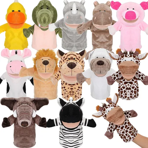 Miniatura 7 de Wettarn Juego de 12 Marionetas de Animales con Boca Activa para Niños, Juguete para Niños y Niñas, para Narración de Historias, Escuela Infantil