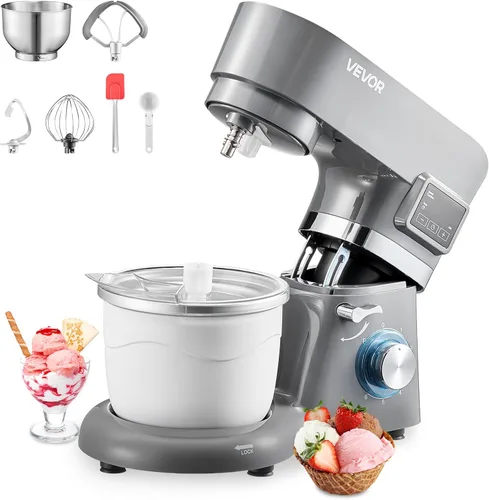 Miniatura 10 de VEVOR Ice Cream Maker, 7-in-1 Frozen Treat Maker for Gelato, Sorbet, Milkshake, Frozen Yogurt & Lite Ice Cream, Homemade Ice-Cream Machine with