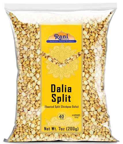 Rani Daliya Split (Garbanzos partidos asados Dalia) 7oz (200g) ~ Todo natural | Vegano | Origen indio