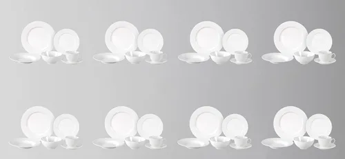 Miniatura 5 de HomeVss, nuevo juego de vajilla de porcelana de hueso, diseño de diamante en relieve, juego de 48 piezas Diamond