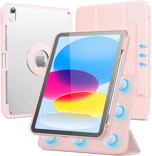 Miniatura 20 de SPARIN Funda para iPad mini 7 A17 Pro 2024/iPad Mini 6 2021 de 8.3 pulgadas, cubierta magnética desmontable, soporte vertical/horizontal con soporte