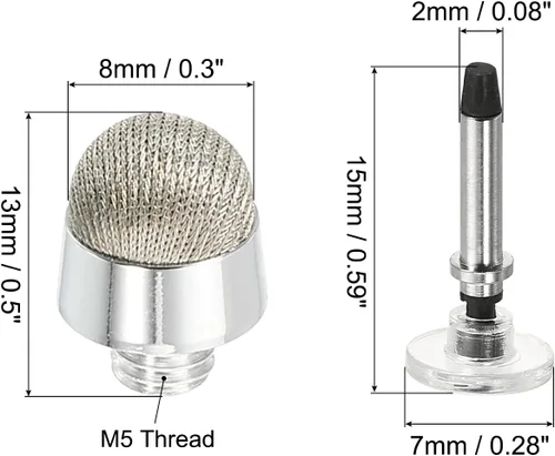 Miniatura 2 de MECCANIXITY 9 unids 0.276 in/0.315 in Stylus Pen Disco de Fibra Fina Puntas Universal Reemplazo de Alta Precisión para Stylus Pen Capacitiva