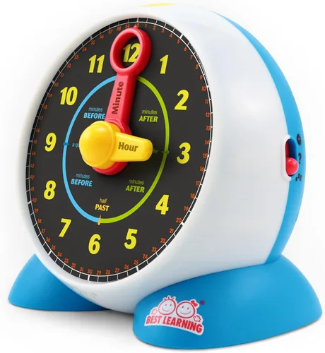BEST LEARNING Reloj de aprendizaje que habla, educativo, aprende a decir la hora, juguete de enseñanza con modo quiz y modo de música y sueño -