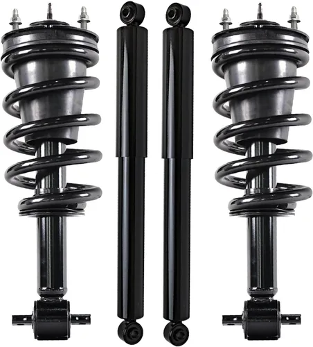 Miniatura 18 de Detroit Axle - Puntales y Amortiguadores para Chevy Traverse Buick Enclave GMC Acadia Saturn Outlook 2007-2012, 2 puntales delanteros con resorte