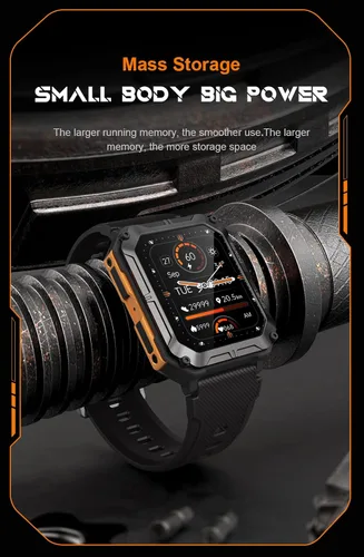 Miniatura 5 de Gravity C20 Pro - Reloj inteligente resistente de 1.83 pulgadas, resistente al agua IP68, llamada Bluetooth, voz AI, más de 100 modos deportivos