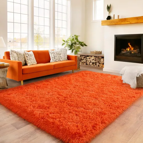 Miniatura 106 de Awaytail Alfombra Esponjosa Lavable 2x3 Pies, Pura Negra Alfombra para Silla de Escritorio Antideslizante, Alfombra Supersuave para Niños