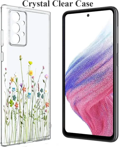 Miniatura 3 de Unov Funda diseñada para Galaxy A53 5G, funda transparente con [patrón antideslizante en relieve], protección delgada a prueba de golpes