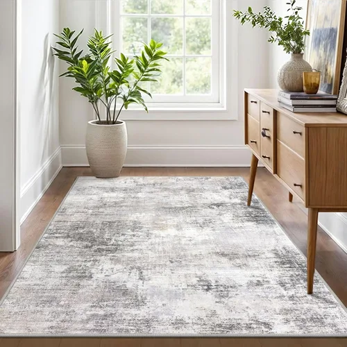 Miniatura 1190 de IOHOUZE Alfombra abstracta lavable de 3 x 12 pies para pasillos, antideslizante para cocina, camino de entrada de lana sintética para interiores