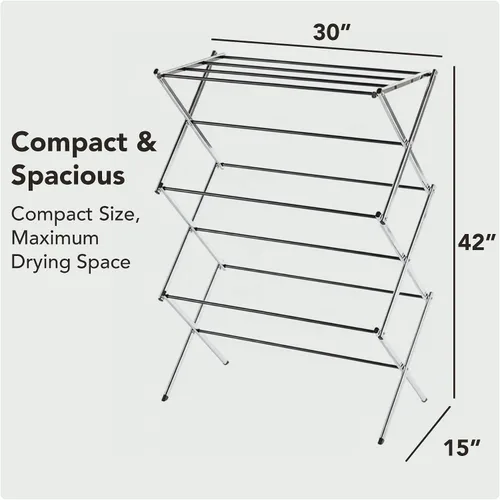 Miniatura 6 de Displays By Jack Secadora de ropa plegable portátil, estante de secado plegable para ropa, lencería, toallas, ropa de cama, ropa de cama