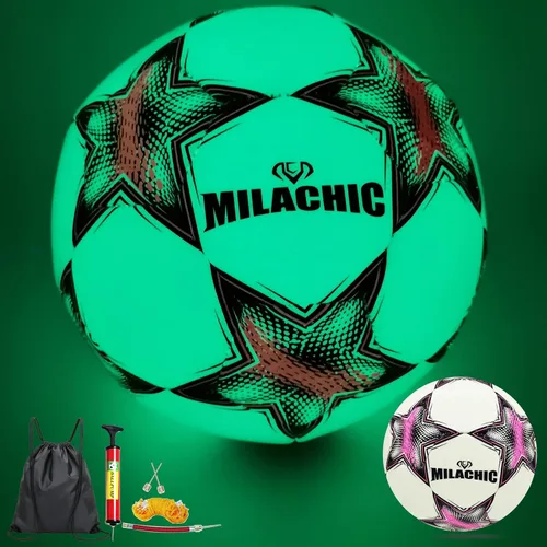 Miniatura 9 de Balón de fútbol que brilla en la oscuridad, tamaño 3/4/5 con bomba, bolas de fútbol luminosas brillantes, regalos para adolescentes, jóvenes