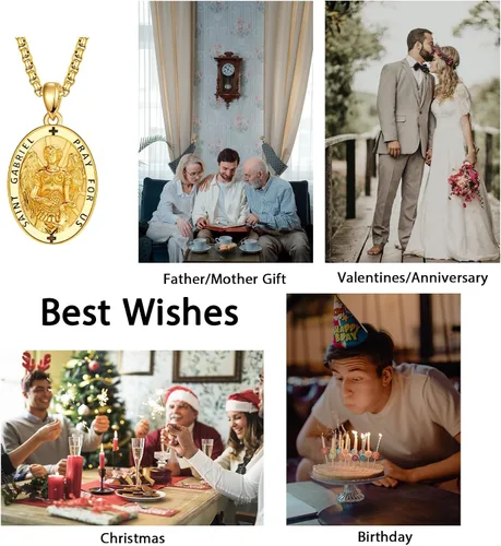 Miniatura 111 de Collar de plata de ley 925 con medalla de San Patrón, colgante de protección católica, amuleto, joyería religiosa para hombres y mujeres