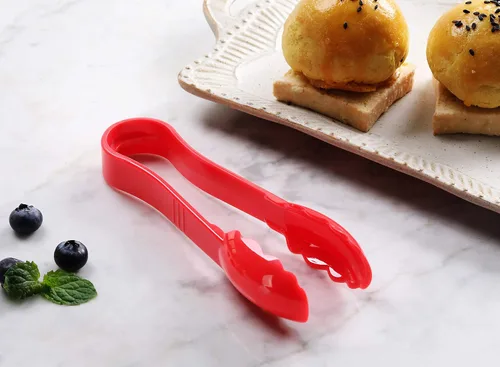 Miniatura 6 de New Star Foodservice 35728 Pinza utilitaria, plástico de alta temperatura, festoneada, 6 pulgadas, juego de 12, rojo Plástico de alta temperatura
