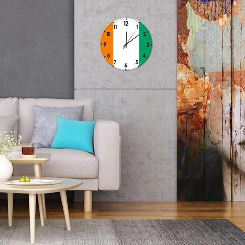 Miniatura 246 de Cheyan Reloj de pared con bandera de Canadá de 12 pulgadas, silencioso, sin tictac, de PVC, funciona con pilas, reloj redondo decorativo, regalo