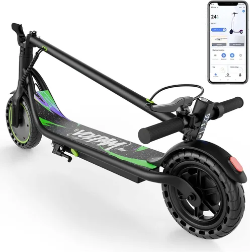 Miniatura 14 de Scooter eléctrico para adultos con neumático sólido de 8.5"/10", motor potente de 350 W/500 W y velocidad máxima de 19/22 MPH, alcance de 16/23 Gris