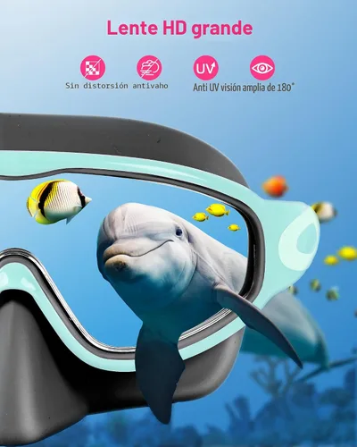 Miniatura 5 de Keary - Paquete de 2 gafas de natación para niños con cubierta nasal, anti-UV, antiempañamiento, para piscina y agua, para niños de 3 a 12 años