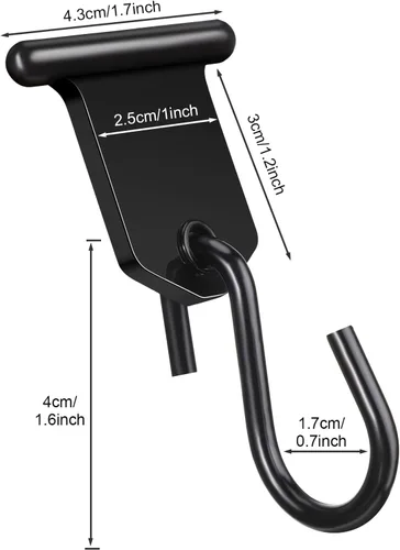 Miniatura 2 de Juego de 12 pares de ganchos para toldo de caravana para luces, accesorios de toldo, ganchos en forma de S, ganchos para fiestas de Navidad