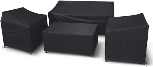 Miniatura 11 de STARTWO Fundas para Muebles de Patio, Juego de 4 Piezas de Fundas para Muebles de Exterior Resistentes e Impermeables para Sofá y Sillas de Mimbre