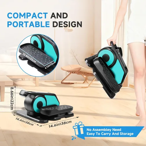 Miniatura 5 de Under Desk Elliptical Machine, Leg Exerciser for Seniors Adults, Adjustable Speeds Elliptical Trainer with Remote, Quiet & Portable Mini Seated