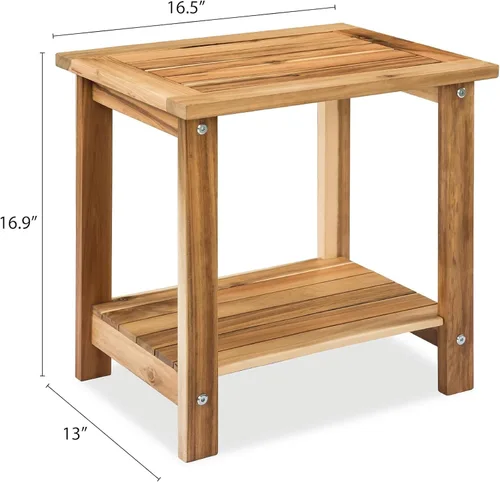 Miniatura 3 de VICTORY RELAX Mesa auxiliar doble Adirondack, mesa auxiliar rectangular resistente a la intemperie para patio, jardín, césped y sala de estar. Ideal