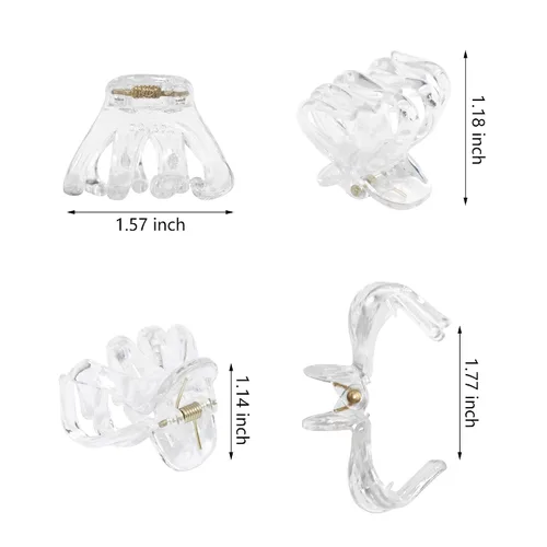 Miniatura 45 de 9 pinzas para el pelo de pulpo de 1.6 in, medianas y pequeñas, pinzas para el cabello ámbar Aceessories antideslizantes, agarres fuertes