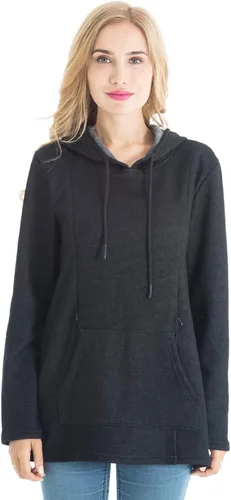 Miniatura 54 de Bearsland - Sudadera de lactancia y maternidad para mujer, con bolsillos y capucha