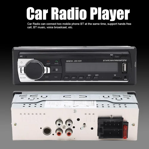 Miniatura 3 de Receptor estéreo de coche multimedia, pantalla LED de control de voz AI, llamadas manos Bluetooth, soporte MP3 WMA WAV, USB2.0 Reproductor de MP3