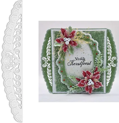 Miniatura 24 de DzIxY Juego de troqueles de corte de metal de encaje con flores antiguas para hacer tarjetas, juegos de troqueles de papel de gofrado, plantillas