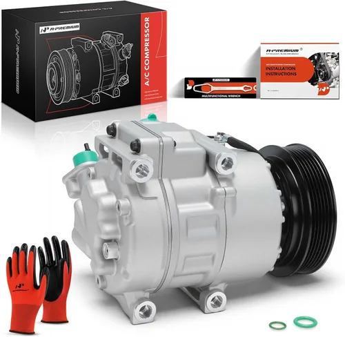 Miniatura 10 de A-Premium Compresor de aire acondicionado con embrague compatible con Kia Sorento 2011-2012, Hyundai Santa Fe Veracruz 2007-2012, 3.3L 3.5L 3.8L