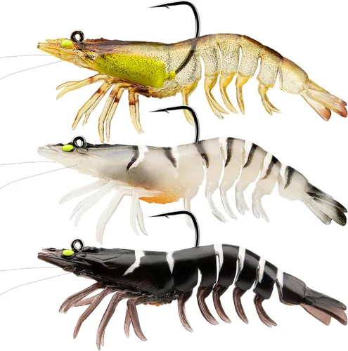 Miniatura 8 de TRUSCEND Duramax TPE Soft Fishing Lures with BKK Hooks, Shrimp & Crayfish Pro Fishing Baits, Curly & Paddle Tail Lure for Trembly Sinking &