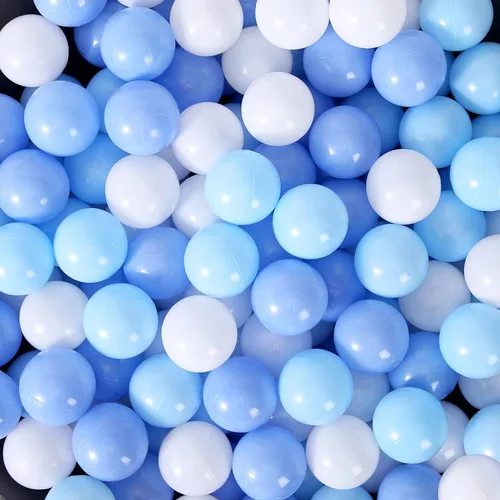Miniatura 11 de Paquete de 100 pelotas para piscina de bolas - Bolas de plástico a prueba de aplastamiento y libres de BPA para carpa, casa de juegos, juguete