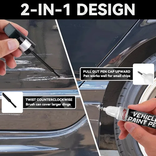Miniatura 4 de Pintura mate negra para retoques de coches, lápiz universal y preciso para arañazos de automóviles, removedor de arañazos duradero para autos
