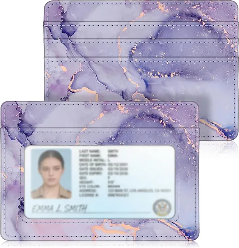 Miniatura 21 de Fintie Billetera delgada y minimalista para bolsillo frontal, con bloqueo RFID, tarjetero y ventana de identificación, para hombre o mujer