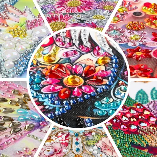 Miniatura 6 de EOBROMD Kits de arte colgante de diamantes para adultos, atrapasoles de animales de pájaros, pintura de arte de diamante, kits de diamantes