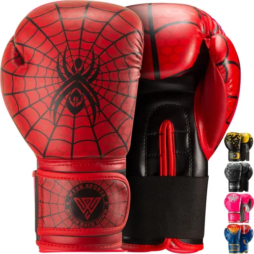WYOX Guantes de boxeo para niños de 4 onzas, 6 onzas, 8 onzas, guantes de boxeo juveniles para niños y niñas de 3 a 15 años, guantes de boxeo para
