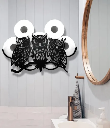 Miniatura 18 de Black Antler - Soporte de papel higiénico de metal, organizador de papel higiénico decorativo de metal para baños, capacidad para 8 rollos