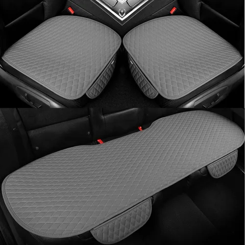 Miniatura 17 de West Llama Fundas Protectoras Inferiores de Cuero PU para Asientos de Automóvil Incluyen 1 Par de Almohadillas Protectoras de Asiento Delantero