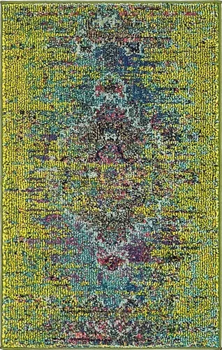 Miniatura 32 de Unique Loom Vita Collection - Alfombra saturada con degradado tradicional sobre teñido, 2 pies 2 pulgadas x 3 pies, turquesa/azul marino