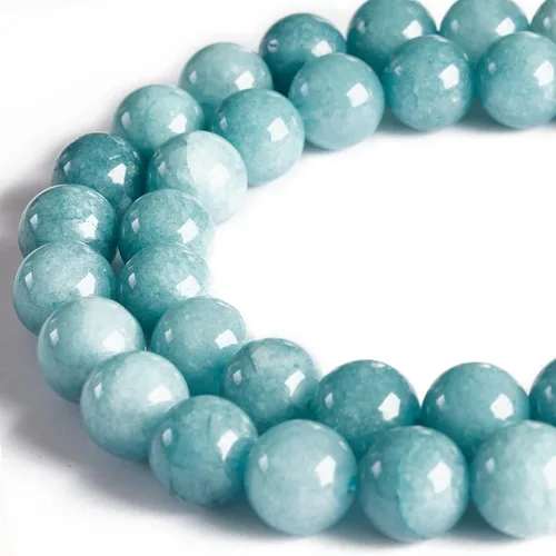 Miniatura 20 de 100 piezas de cuentas de jade birmano de 8 mm cuentas de piedras preciosas naturales cuentas redondas sueltas para manualidades y fabricación