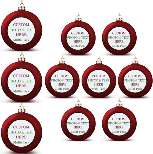 Miniatura 19 de Adornos de Navidad personalizados, texto fotográfico, haz tu propio adorno de cerámica de porcelana, regalo de recuerdos para decoración de Navidad