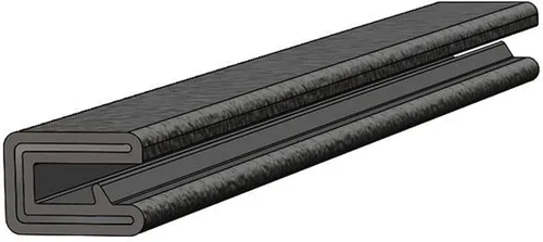 TACO Metals Taco Marine V30-1008B25-1 Flex Trim - 1/2" x 25' con apertura de 1/4", negro
