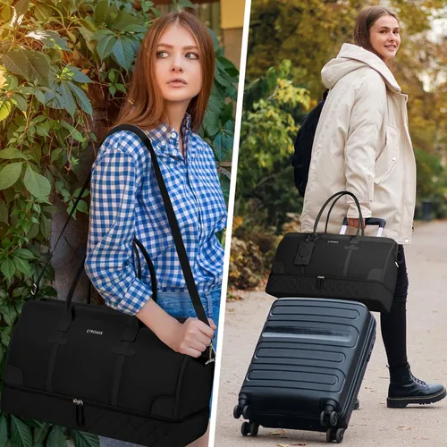Miniatura 7 de ETRONIK Bolsa de fin de semana para mujer, Negro
