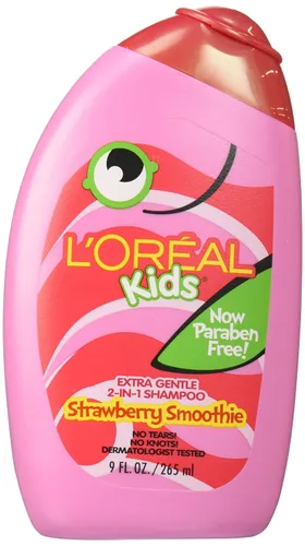 Miniatura 6 de L'Oreal Kids Champú extra suave 2 en 1, batido de fresa, 9 onzas líquidas
