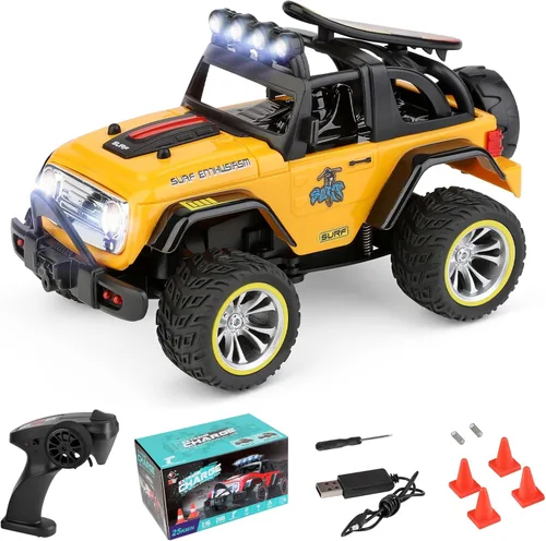 WLtoys 32221 1/32 RC Crawler, 15.5 mi/h cepillado 2WD con control remoto de 2.4 GHz, neumáticos TPR todo terreno (regalo de coche RC)