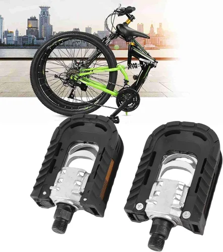Miniatura 3 de Pedal plegable, 1 par de pedales plegables dobles para bicicleta de carretera, accesorio de bicicleta plegable