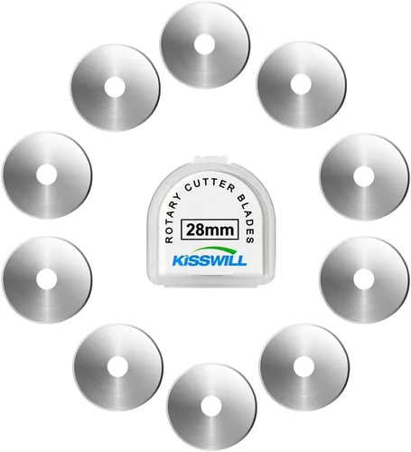 Miniatura 7 de Cuchillas de corte rotativas de 0.71 pulgadas, paquete de 10 unidades, se adapta a OLFA de repuesto para acolchados, álbumes de recortes, costura