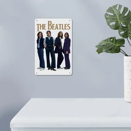 Miniatura 2 de Decoración de pared de The Beatles, carteles de metal de los Beatles, póster de pared de arte retro de los Beatles, decoraciones de fiesta