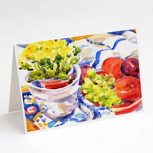 Miniatura 60 de Caroline's Treasures 6077GCA7P Flower - Tarjetas de felicitación y sobres de Aster - Paquete de 8 tarjetas en blanco con sobres, tamaño A7, tarjetas